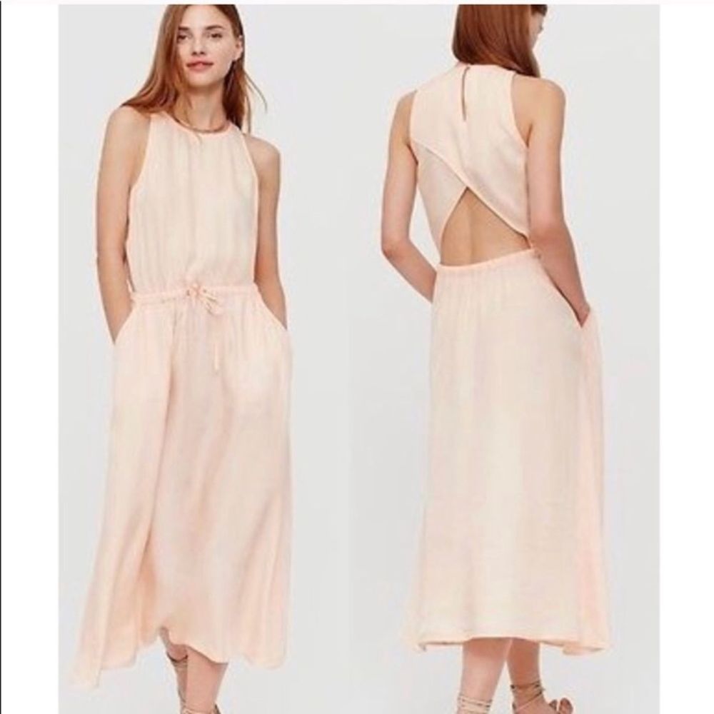 Lou & Grey | Open Back Peach Maxi Dress | Sz S